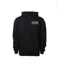 Image 1 of No Draw String Fish Hard Clothing Logo Hoodie