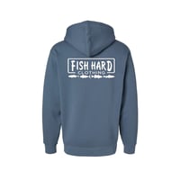 Image 4 of No Draw String Fish Hard Clothing Logo Hoodie