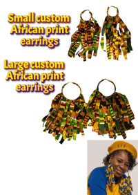 Custom African print Earrings