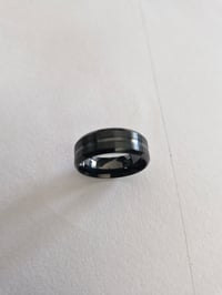 Image 5 of Men's Ring Brand New Black with Silver Streak Size 10