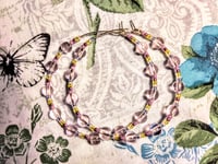 Image 9 of Clear Pink, Lemon Yellow, and Blue Multicolor Beaded Medium Hoop Earrings