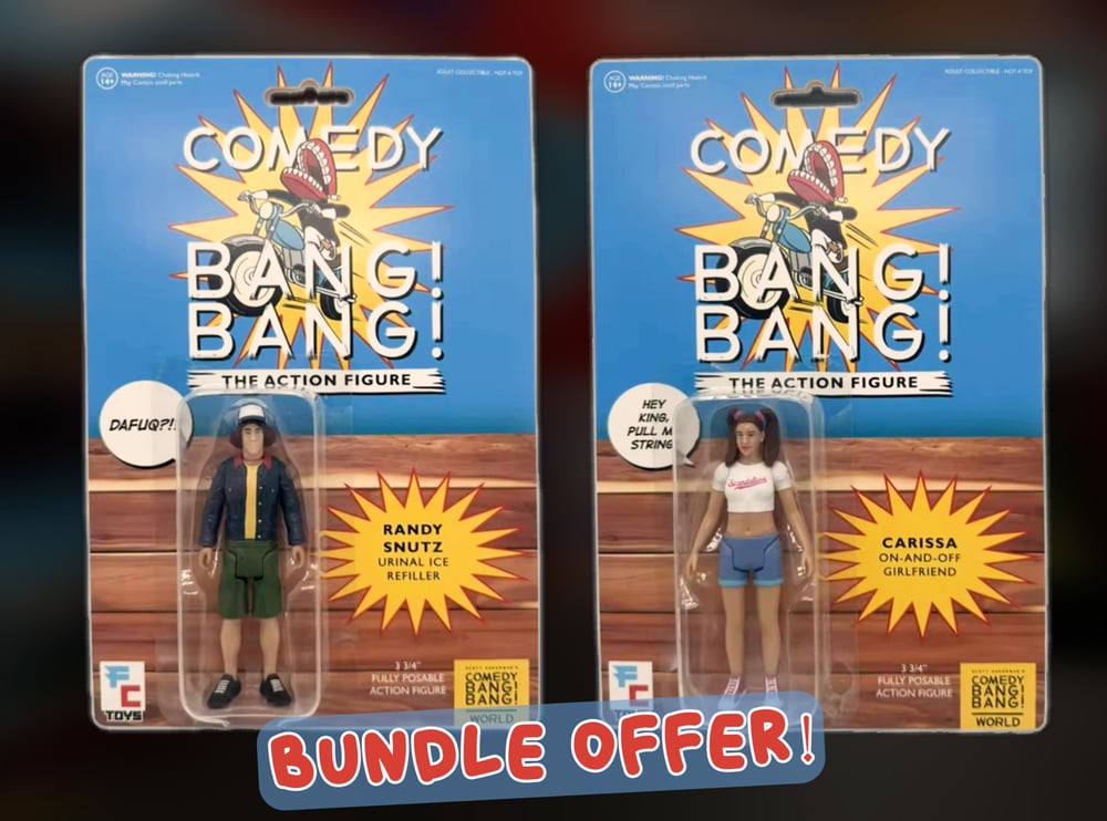 BUNDLE DEAL: RANDY SNUTZ & CARISSA COMEDY BANG! BANG! SERIES 1 FIGURES by FC Toys