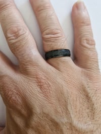 Image 2 of Men's Ring Brand New Black with Grey Sparkle Size 10