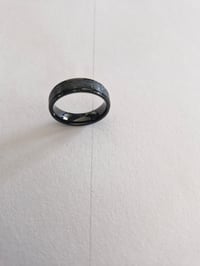 Image 4 of Men's Ring Brand New Black with Grey Sparkle Size 10