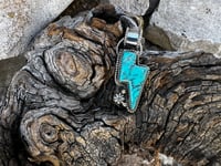 Image 1 of Kingman- Striped Lightning Bolt Pendant