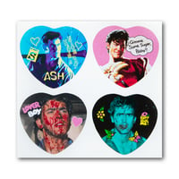 Image 1 of Ash Williams Evil Dead Heart Sticker Sheet (4 Stickers) 