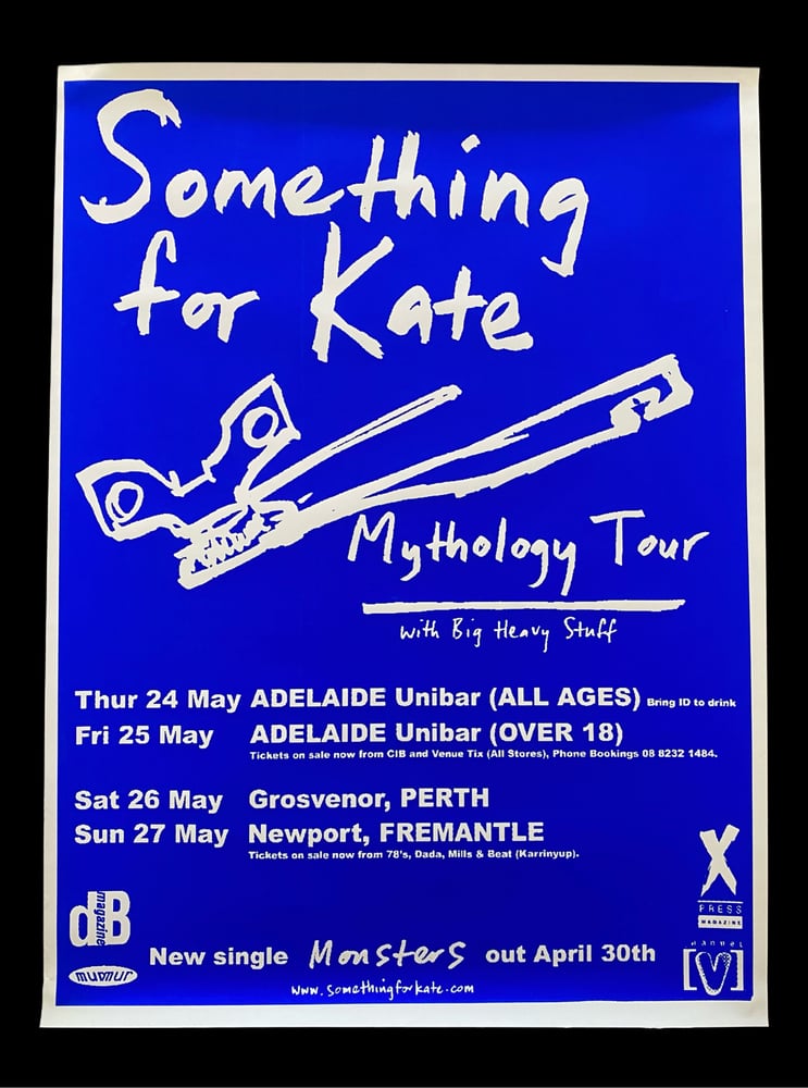 Image of Mythology Tour 2001 ADEL/PERTH  poster EXTREMELY RARE