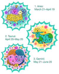 Image of Zodiac Sign Stickers