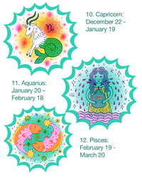 Image of Zodiac Sign Stickers