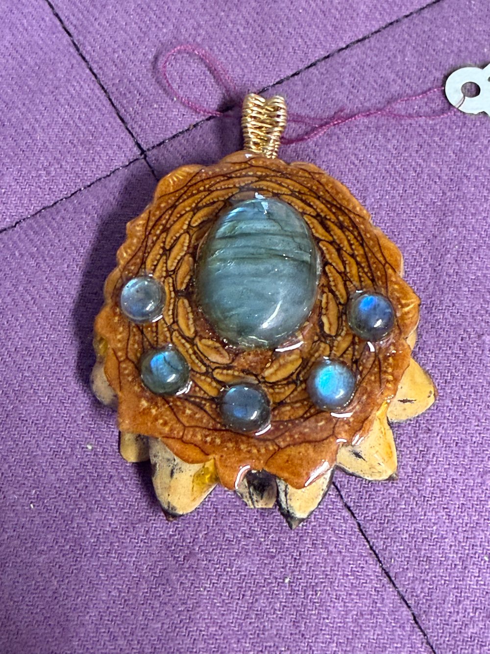 Image of Multiple Labradorite Pendant #15
