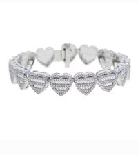 Image 1 of Baguette Heart Bracelet 