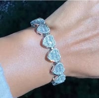 Image 3 of Baguette Heart Bracelet 