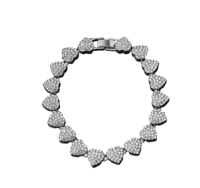 Image 1 of Luxe Bling Heart Bracelet 