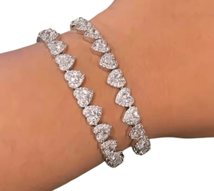 Image of Luxe Bling Heart Bracelet 