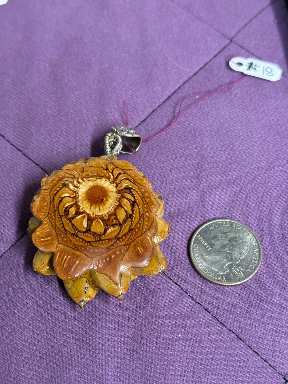 Image of Amethyst Seed Of Life Pinecone Pendant #18