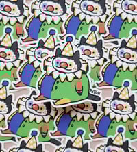 Image 1 of Clown Cat - Vinyl Sticker