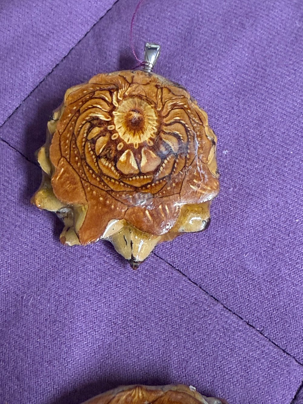 Image of Rose Quartz Pinecone Pendant #33