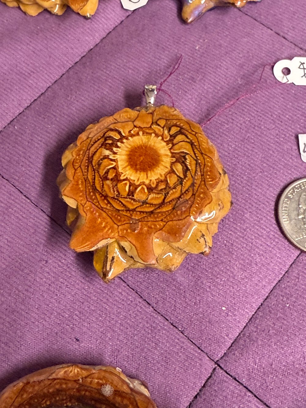 Image of Labradorite Pinecone Pendant #35