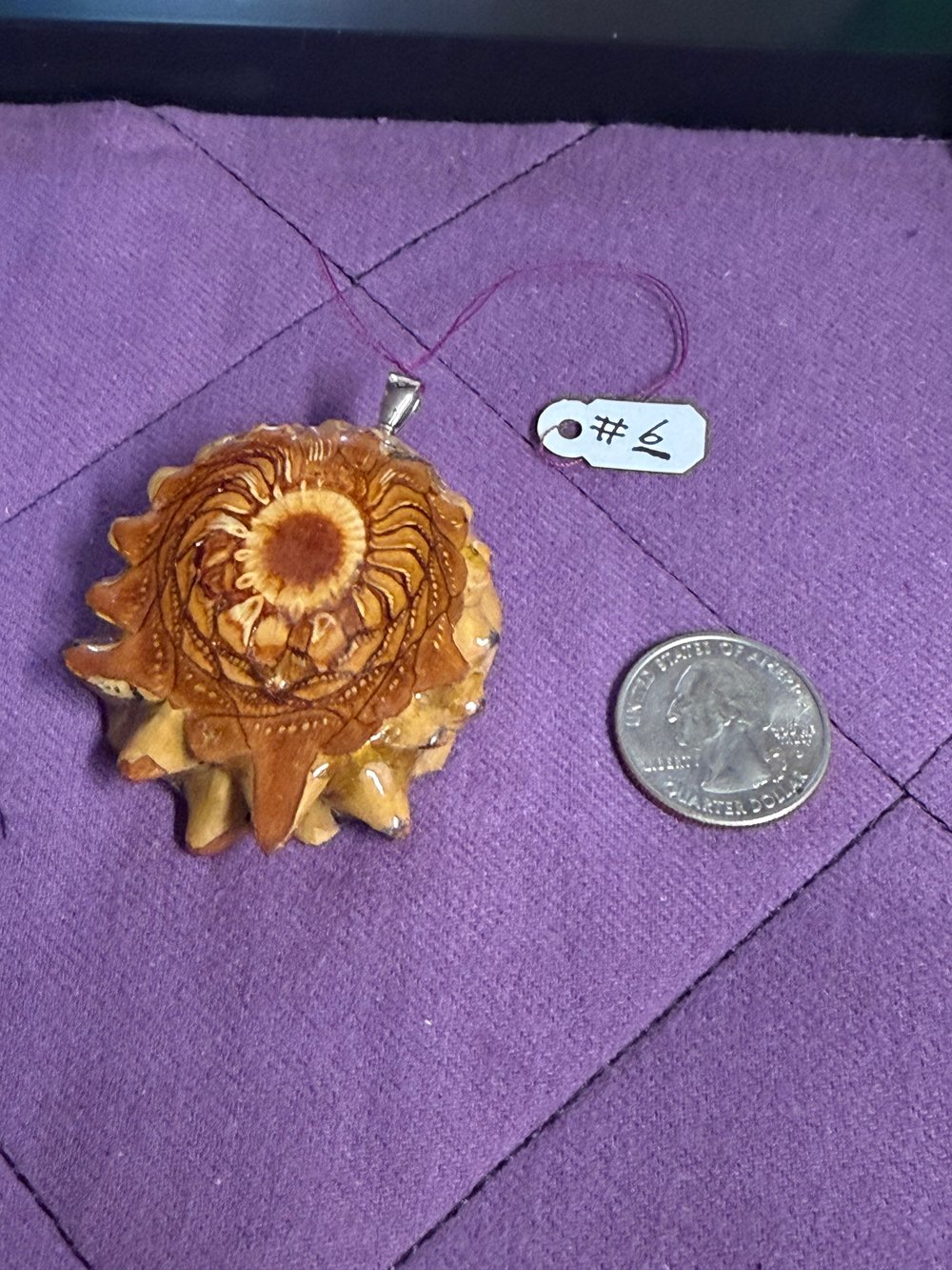 Image of Moonstone Pinecone Pendant #6