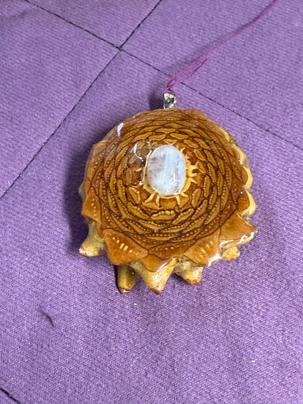 Image of Moonstone Pinecone Pendant #6