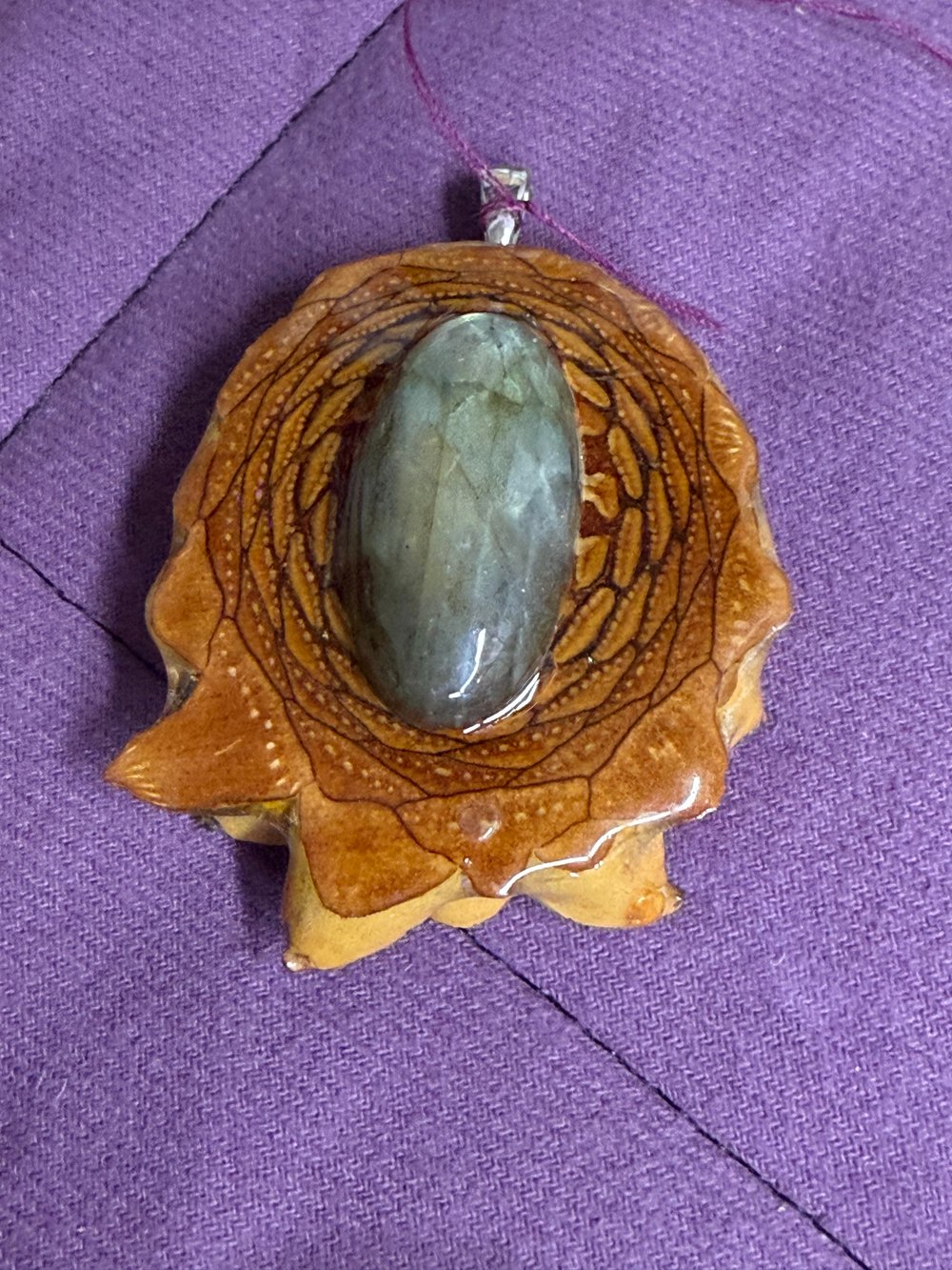 Image of Labradorite Pinecone pendant #30
