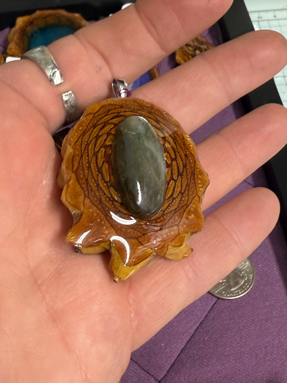 Image of Labradorite Pinecone pendant #30