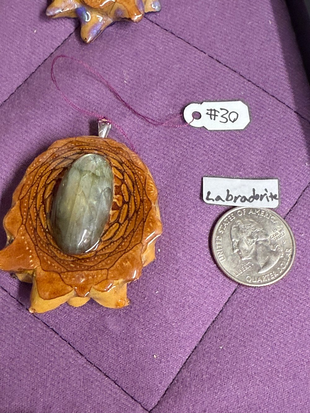 Image of Labradorite Pinecone pendant #30