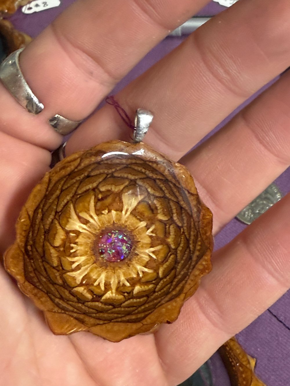 Image of Crushed Opal Charm | Handmade PNW Jewelry | #23