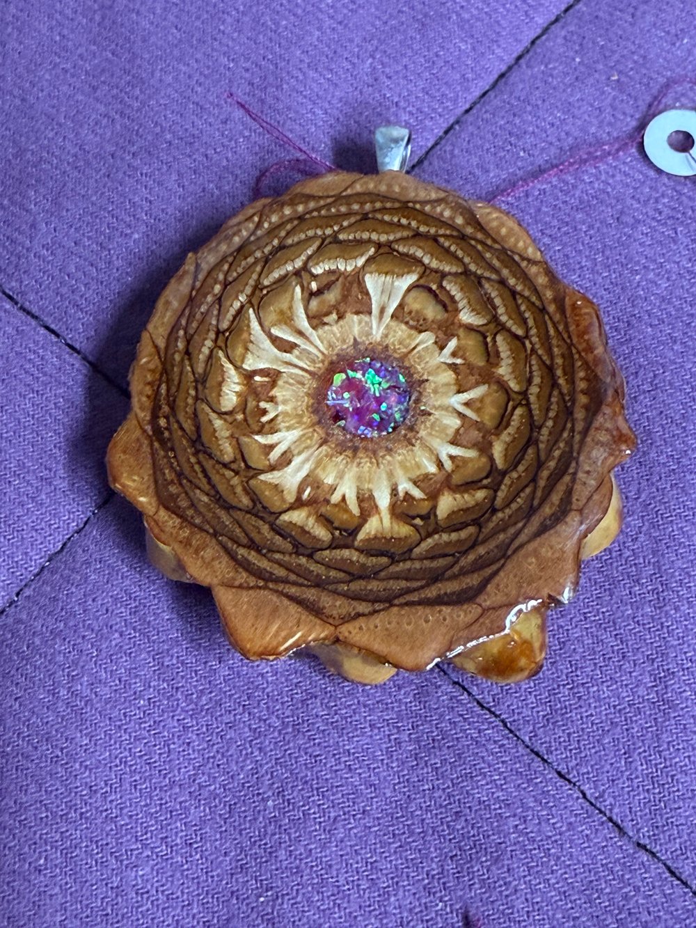 Image of Crushed Opal Charm | Handmade PNW Jewelry | #23