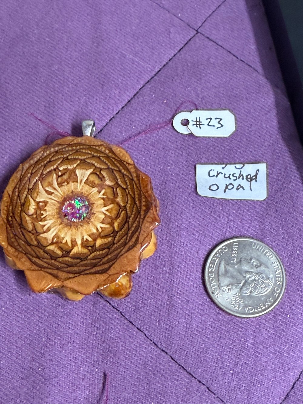 Image of Crushed Opal Pendant #23