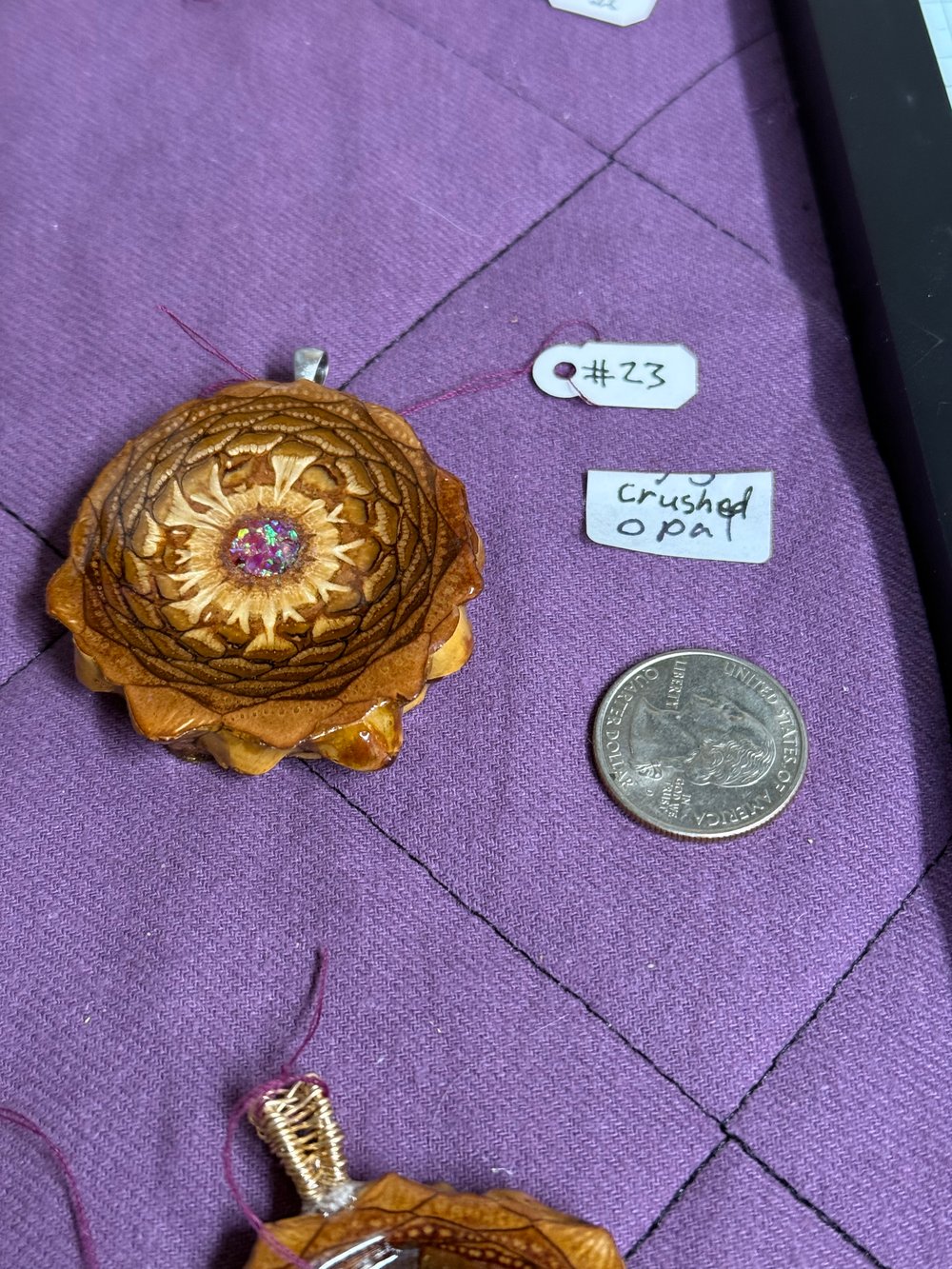Image of Crushed Opal Charm | Handmade PNW Jewelry | #23