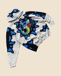 Image 2 of REWORKED NIKE GYARADOS EMBROIDERED HOODIE SIZE L