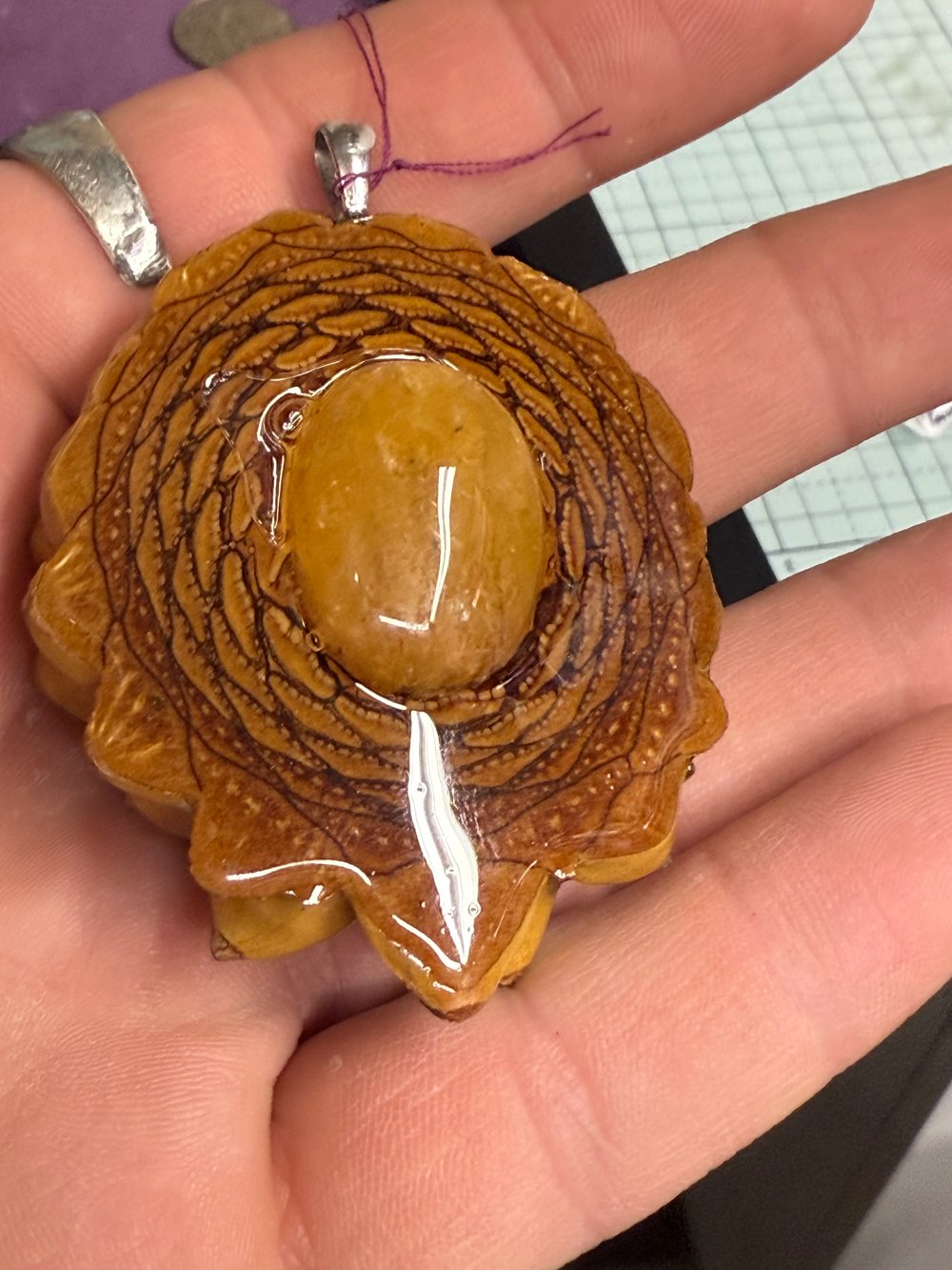Image of Yellow Jasper Pendant #45