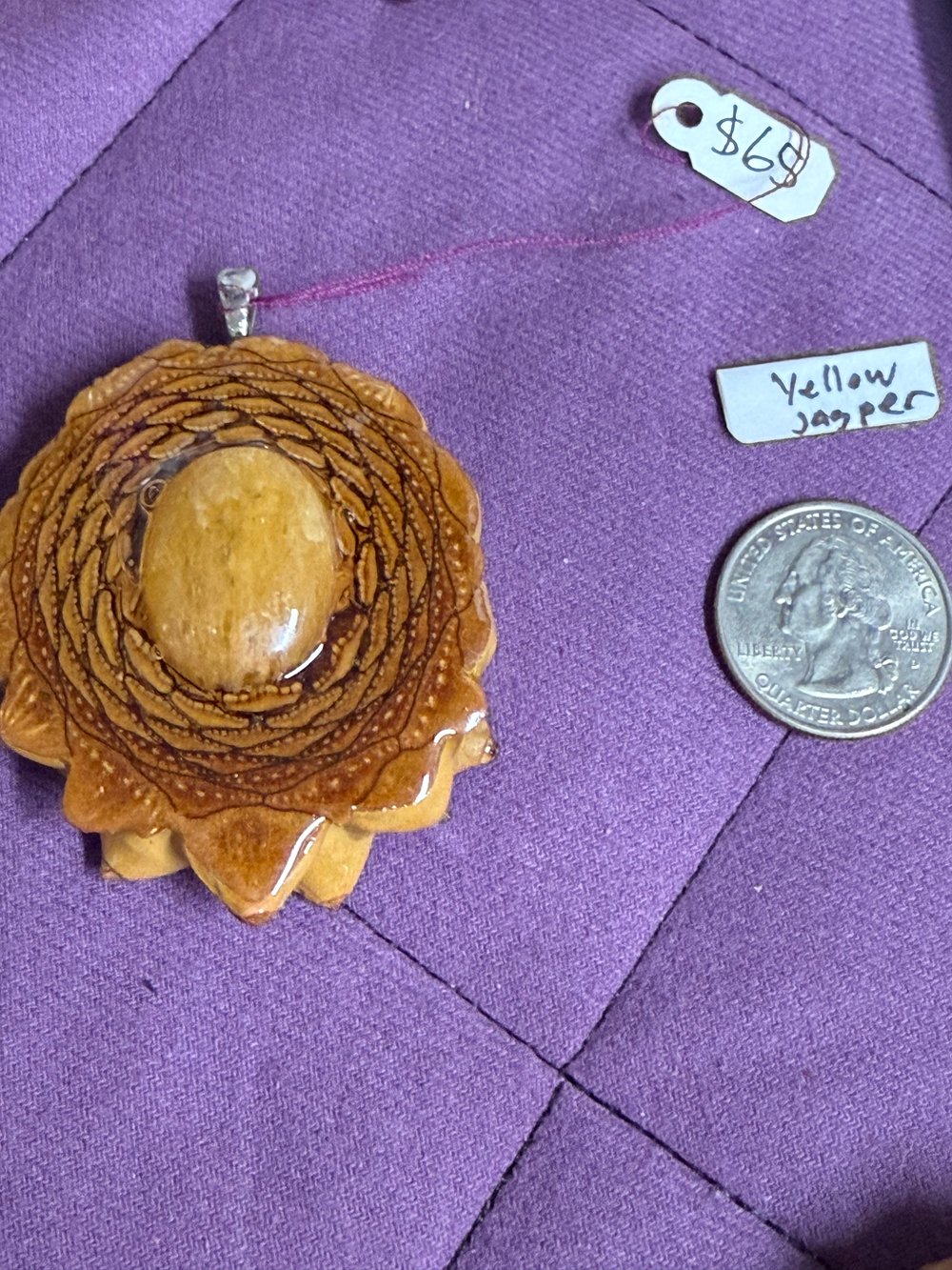 Image of Yellow Jasper Charm | Handmade PNW Jewelry | #45