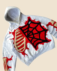 Image 3 of REWORKED NIKE PUFF BONES SPIDERWEB HOODIE SIZE M OVER / LARGE