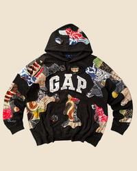 Image 1 of REWORKED GAP BATIK PATCHWORK HOODIE SIZE M/L