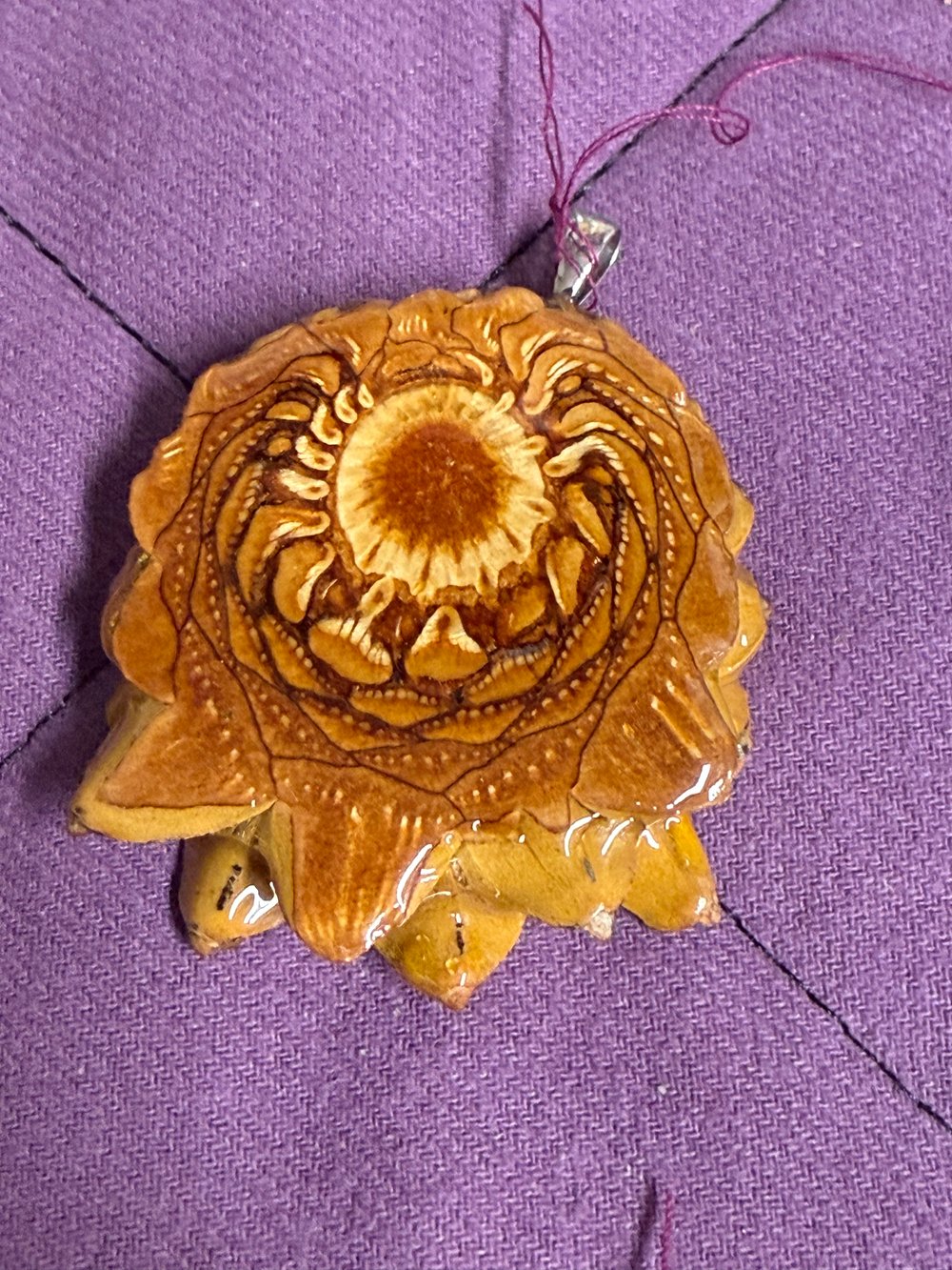 Image of Crushed Opal Pinecone Charm | Handmade PNW Jewelry | #25