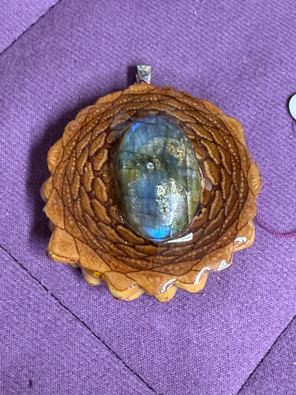 Image of Labradorite Pinecone Pendant #41