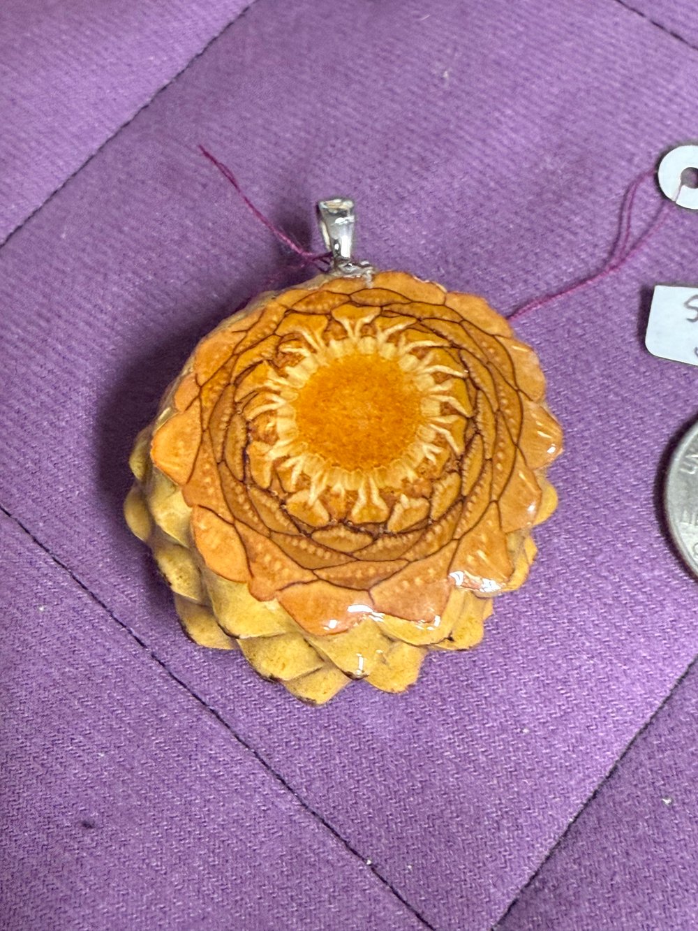 Image of Blue Sea Sediment Jasper Charm | Handmade PNW Jewelry | #53