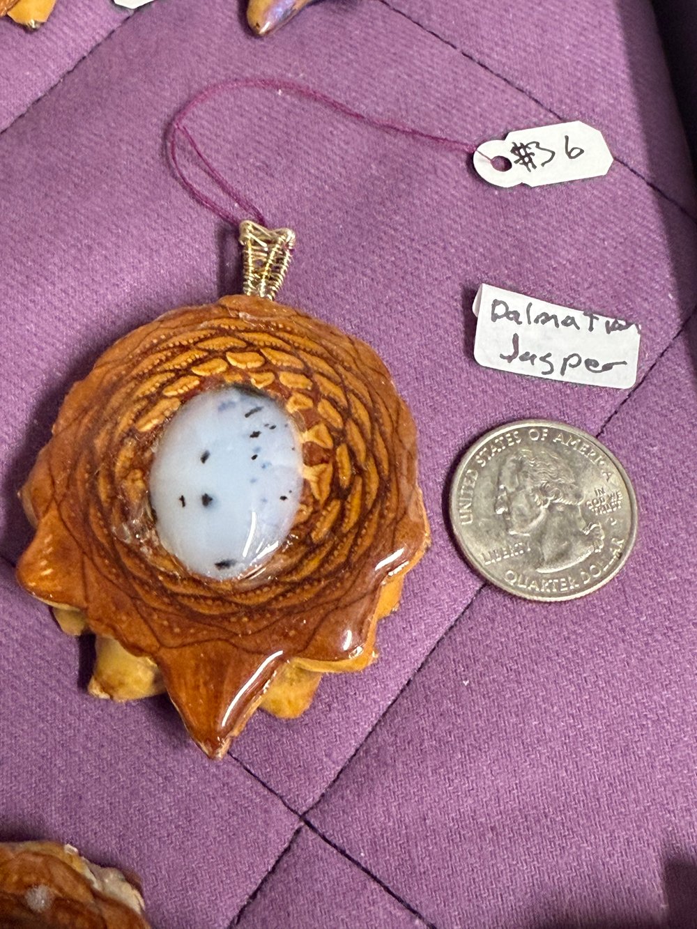 Image of Dalmatian Jasper Charm | Handmade PNW Jewelry | #36