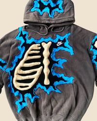 Image 4 of REWORKED NIKE  CRACKY PUFF SKELETON HOODIE SIZE L/XL