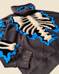 Image 8 of REWORKED NIKE  CRACKY PUFF SKELETON HOODIE SIZE L/XL