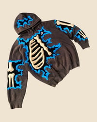 Image 2 of REWORKED NIKE  CRACKY PUFF SKELETON HOODIE SIZE L/XL