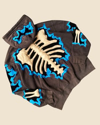 Image 6 of REWORKED NIKE  CRACKY PUFF SKELETON HOODIE SIZE L/XL