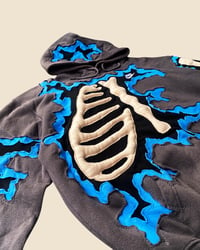 Image 3 of REWORKED NIKE  CRACKY PUFF SKELETON HOODIE SIZE L/XL