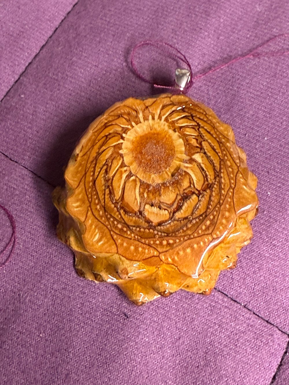 Image of Green Aventurine Pinecone Pendant #48
