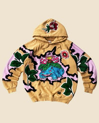 Image 1 of REWORKED NIKE BULBASAUR EMBROIDERED HOODIE SIZE XL