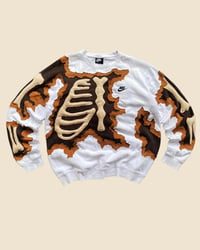 Image 1 of REWORKED NIKE CRACKY PUFF BONES SWEATSHIRT SIZE L