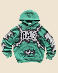 Image 1 of REWORKED GAP CRACKY TOSCA HOODIE SIZE M