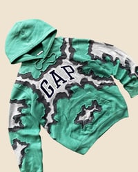 Image 3 of REWORKED GAP CRACKY TOSCA HOODIE SIZE M